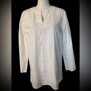 Lands’ End White Cotton Tunic Made in India